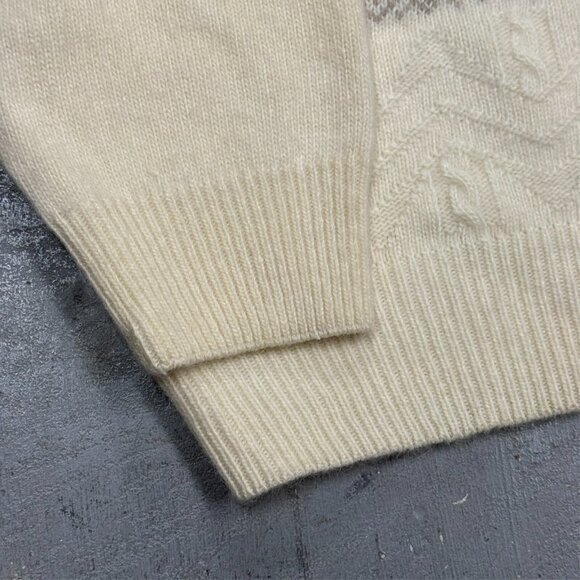 Vintage Angora Rabbit Hari Fair Isle Knit Sweater 38 Medium - Picture 4 of 7